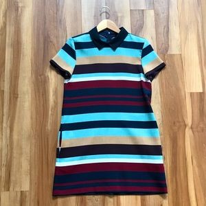 Zara Womens TRF Striped Collar A-Line Dress Size Small